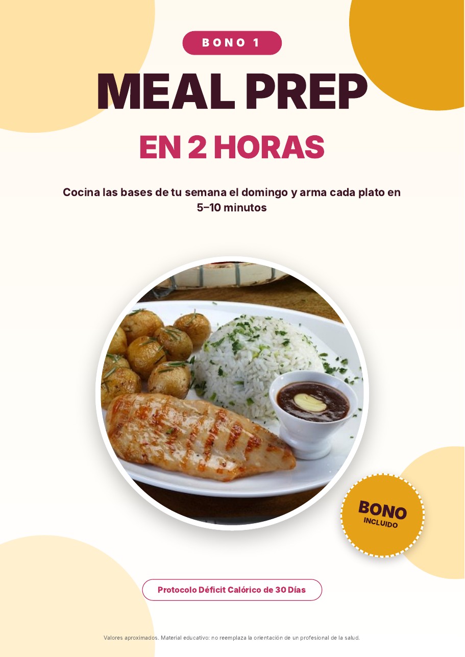 Portada del Bono #1: Meal Prep en 2 horas