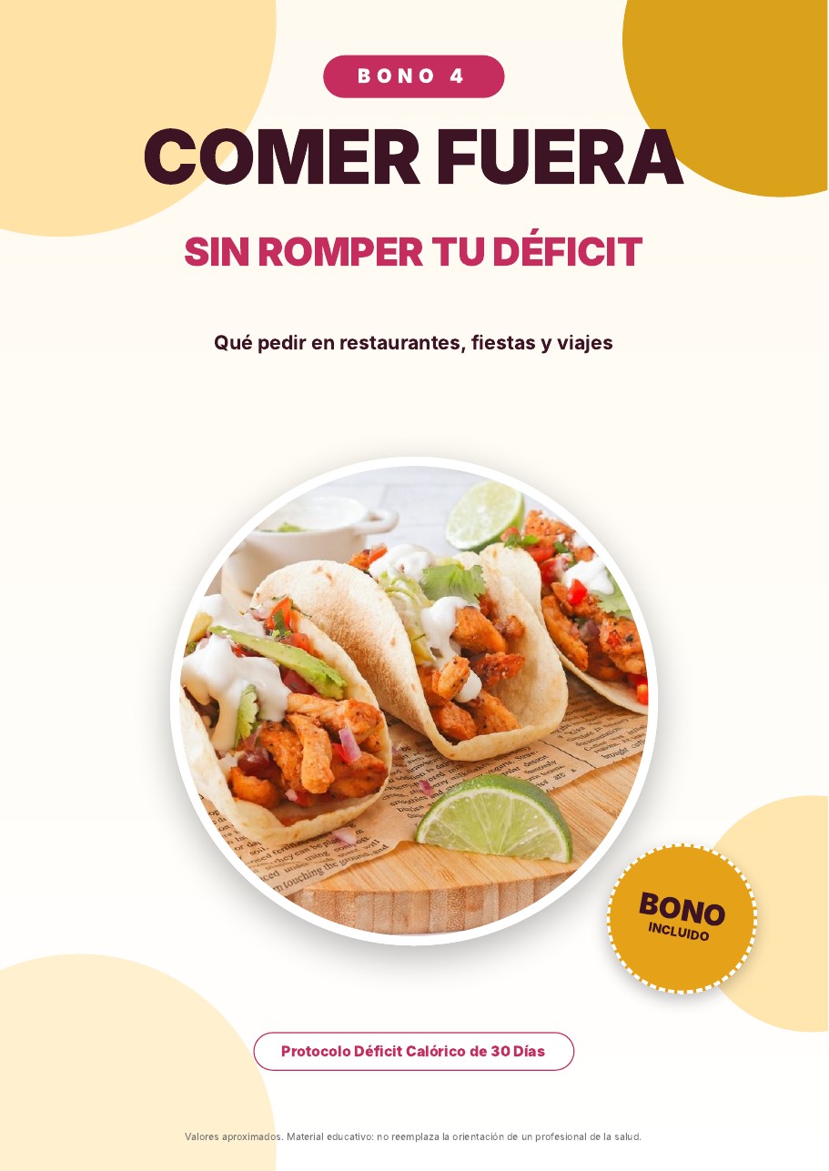 Portada del Bono #4: Comer fuera sin romper tu déficit