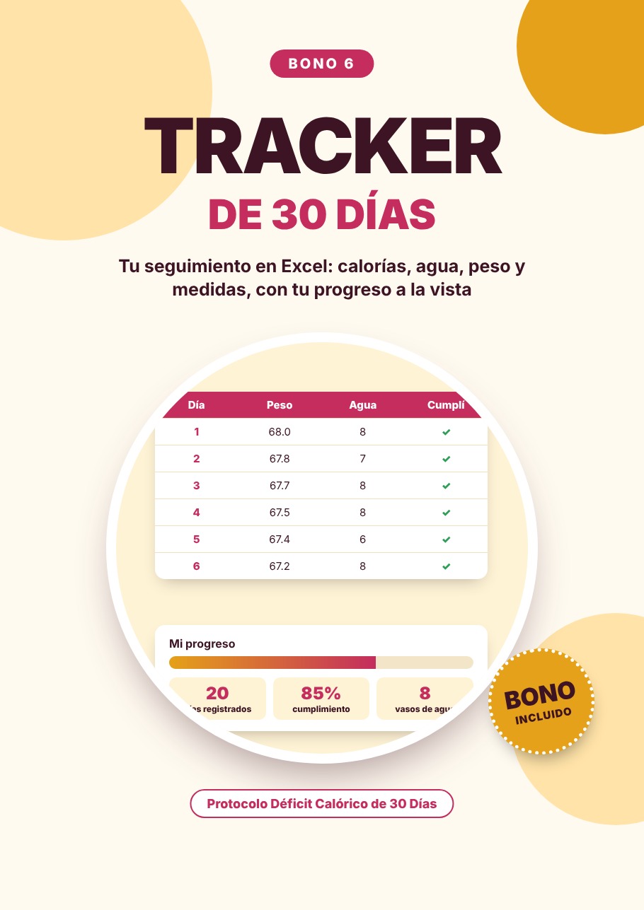 Portada del Bono #6: Tracker de 30 días (Excel)